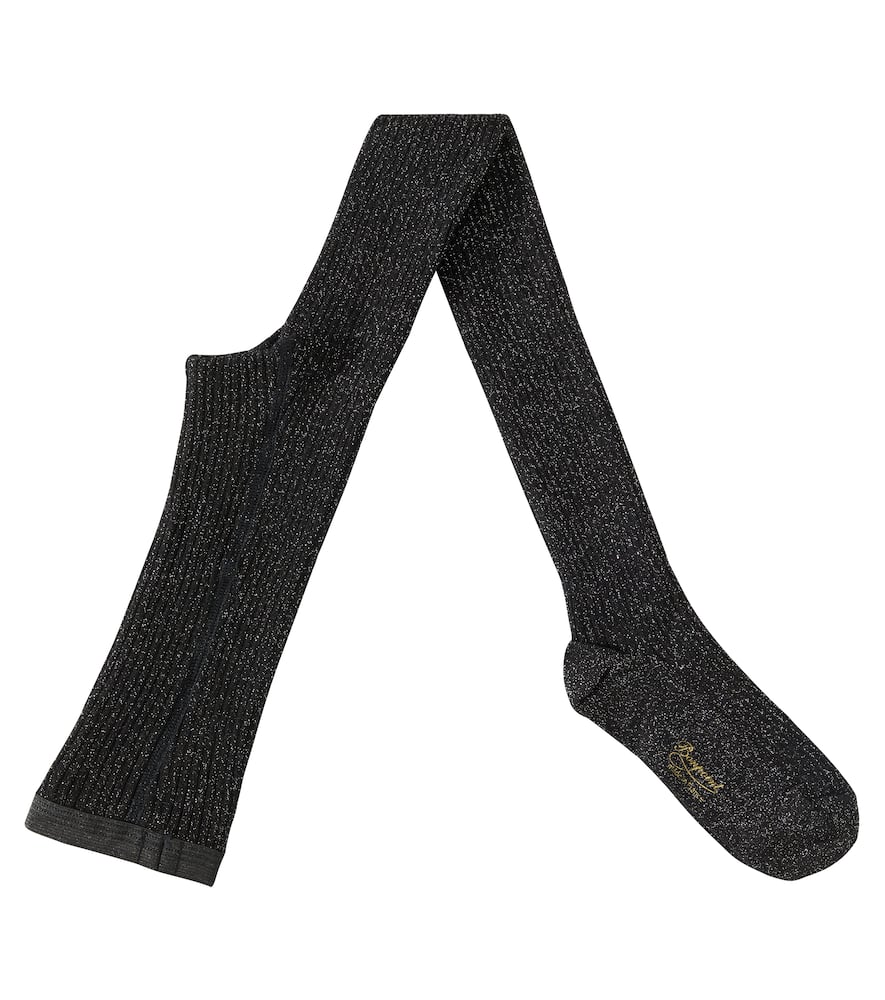 Thomini cotton-blend lamé socks
