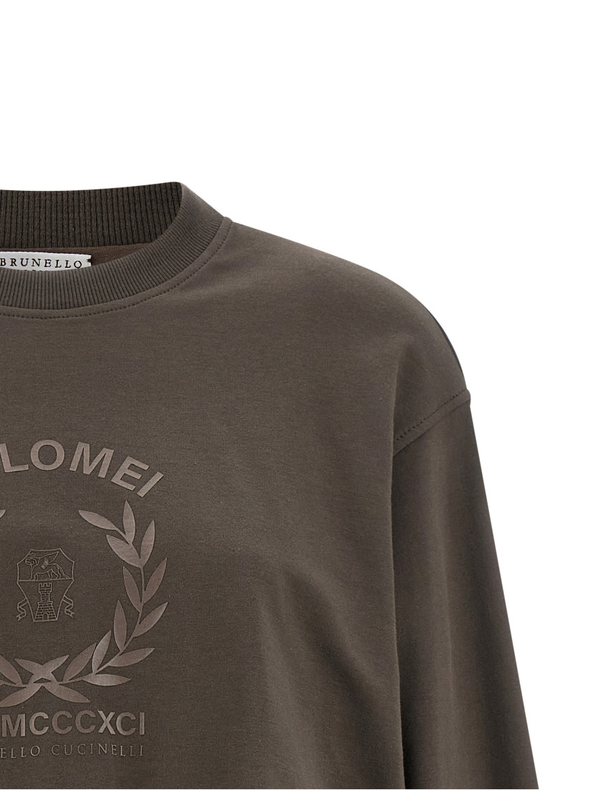 Cotton Sweatshirt Brown
