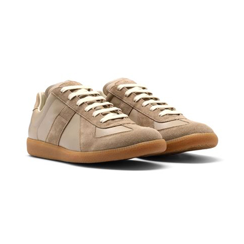 Replica suede and leather trainers