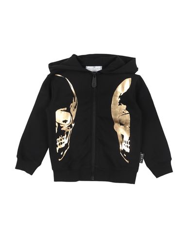 Kid Boy Sweatshirt Black Size 12 Cotton, Elastane