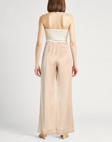 Crème Woman Pants Light brown Size 10 Lyocell, Linen