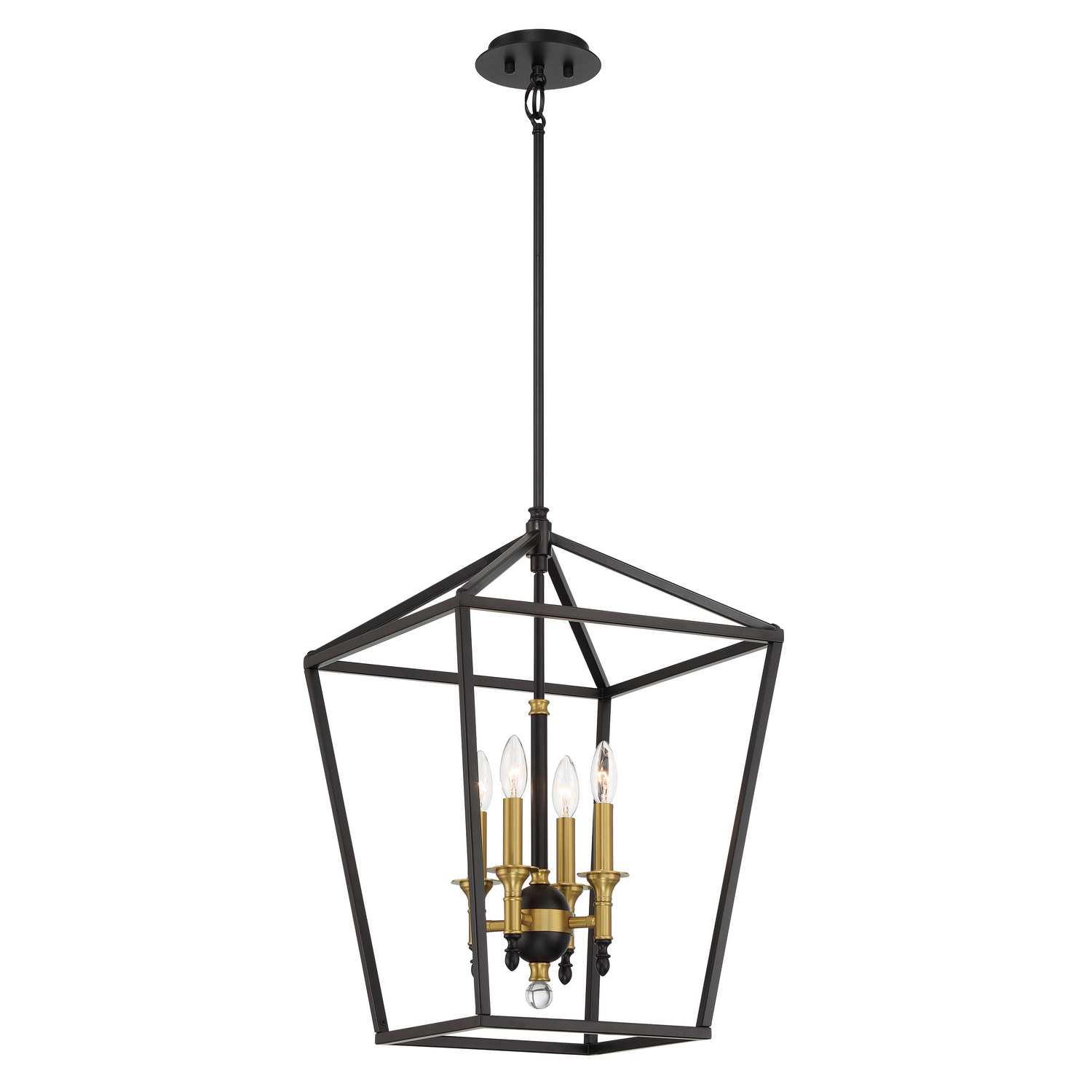 Coal And Soft Brass Pendant from the Townhall Collection