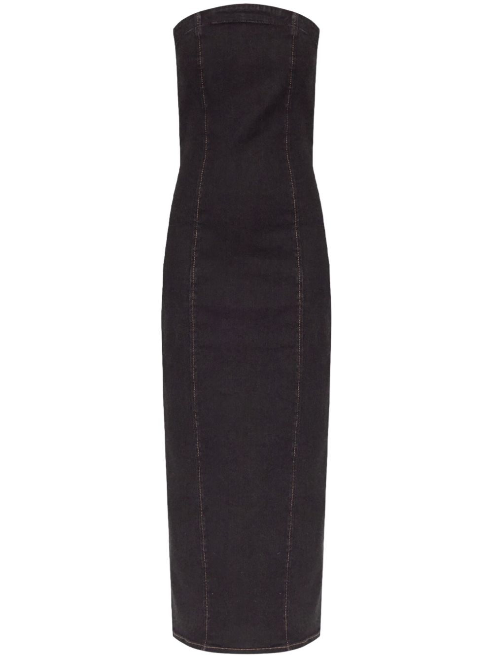 Strapless denim dress - Black