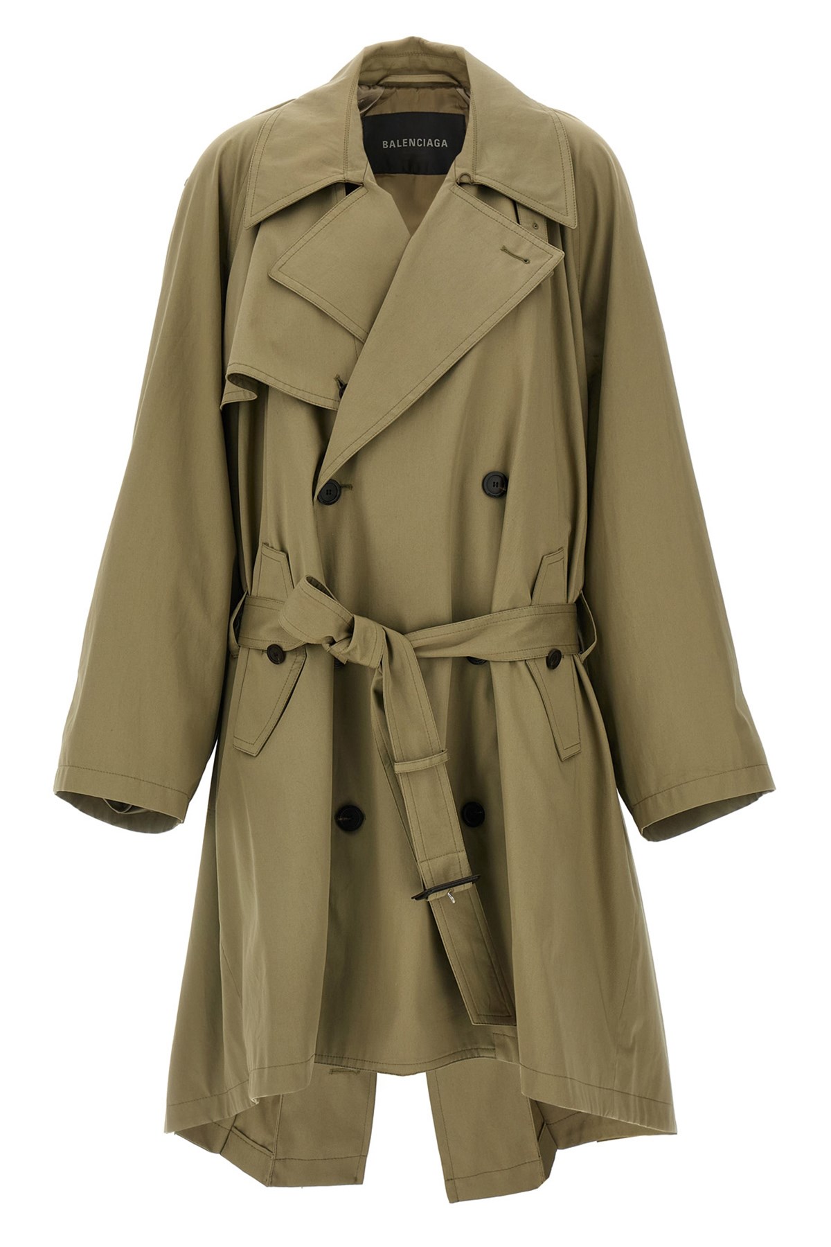 'Draped Neck' Trench Coat