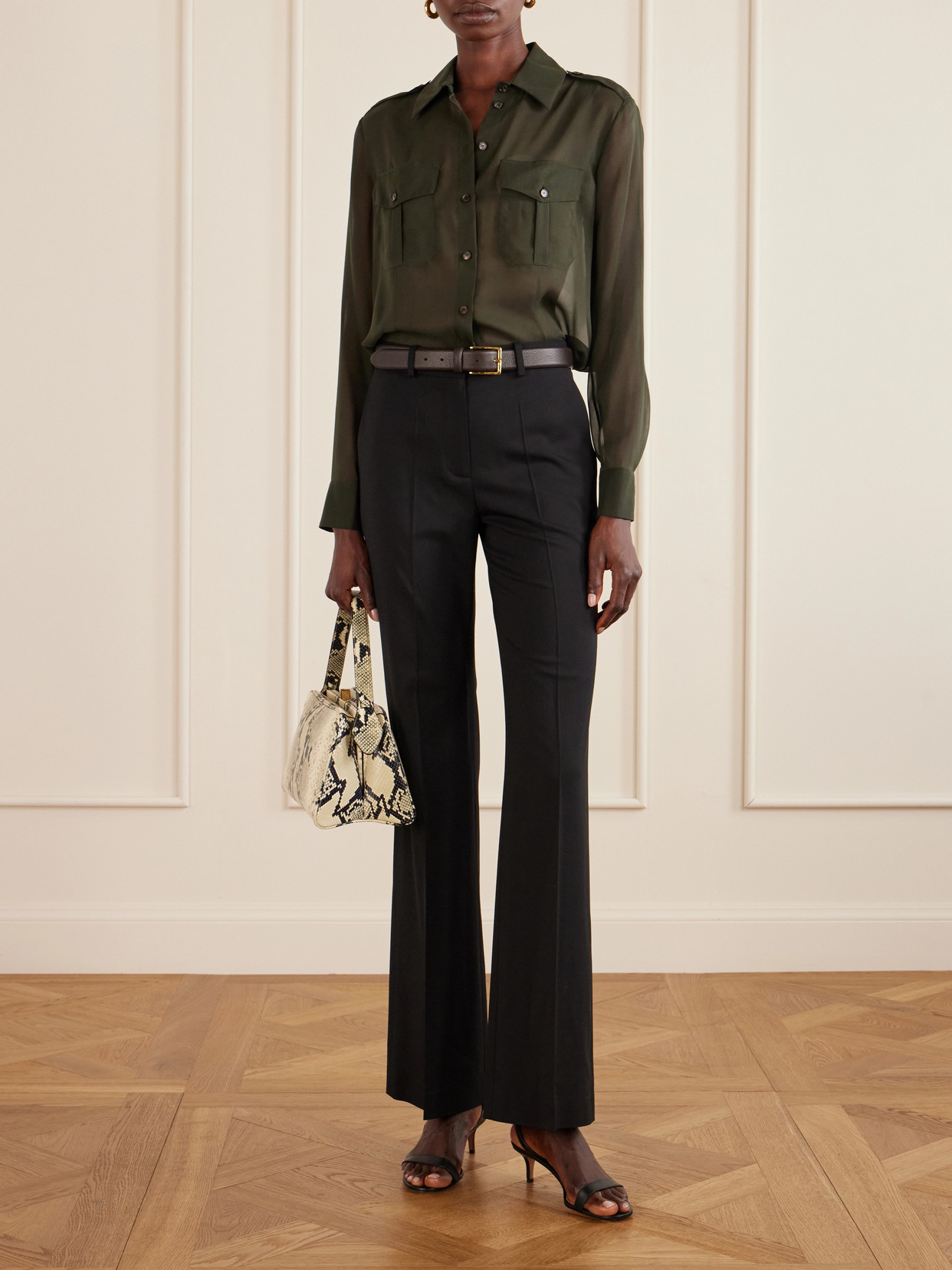 Daphne Silk-georgette Shirt - Green