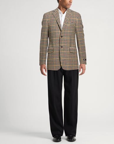 Man Blazer Cream Size 38 Virgin Wool