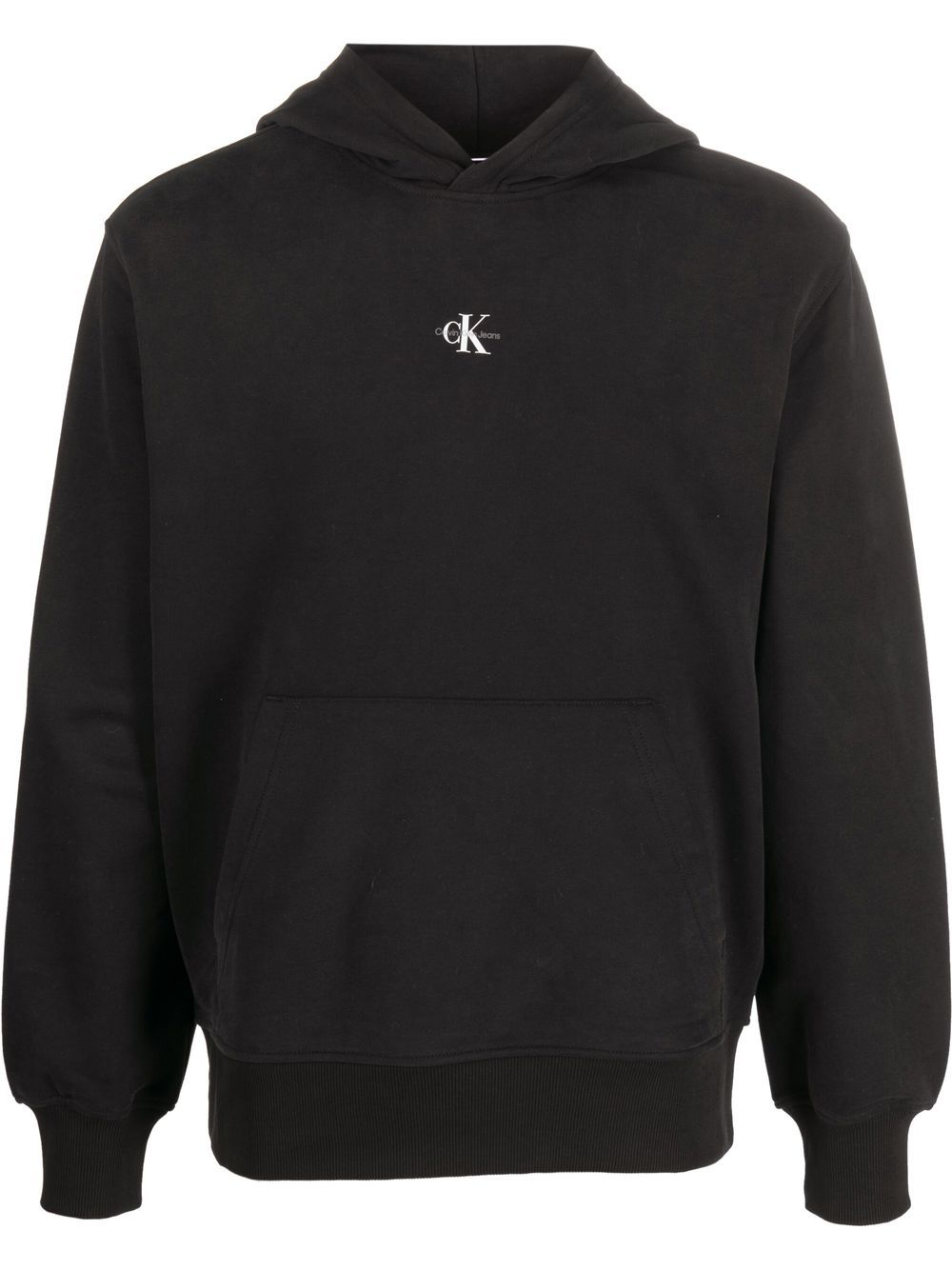 Logo-print hoodie - Black