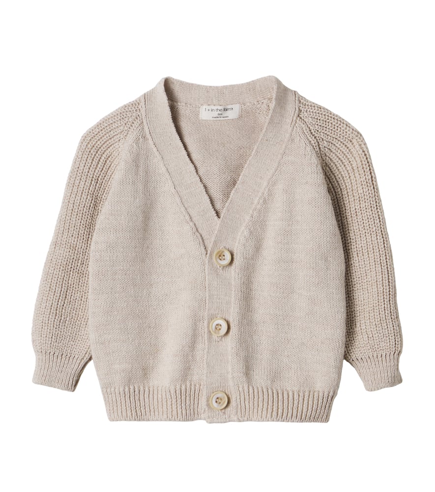 Baby Portol cotton and linen cardigan