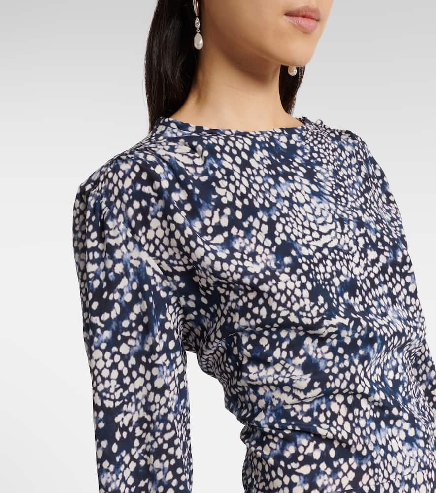 Hanane ruffled printed silk-blend maxi dress