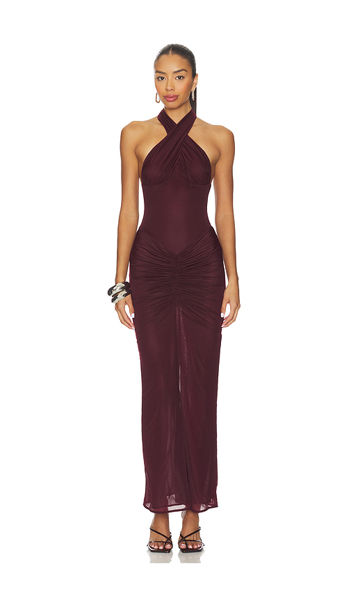 DELFI Genevieve Dress in Burgundy. L. Also in XS, S
