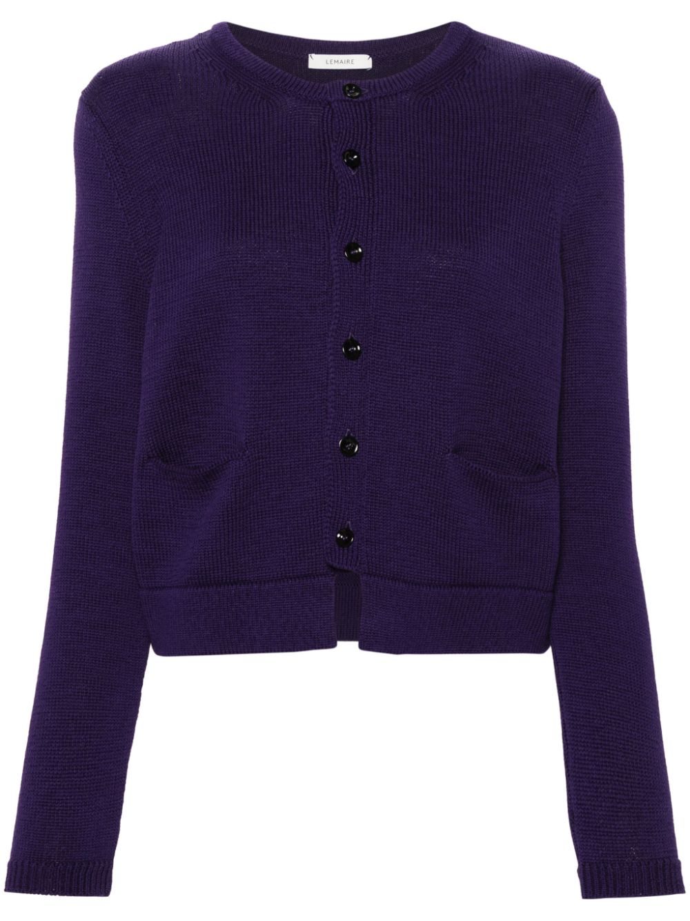 Round-neck cotton cardigan - Neutrals