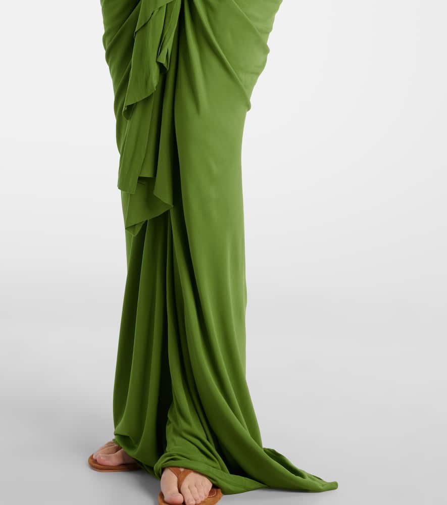 Vivenda draped jersey maxi dress