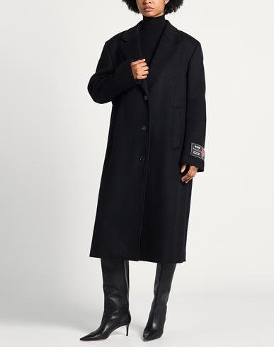 Woman Coat Black Size 0 Virgin Wool, Polyamide