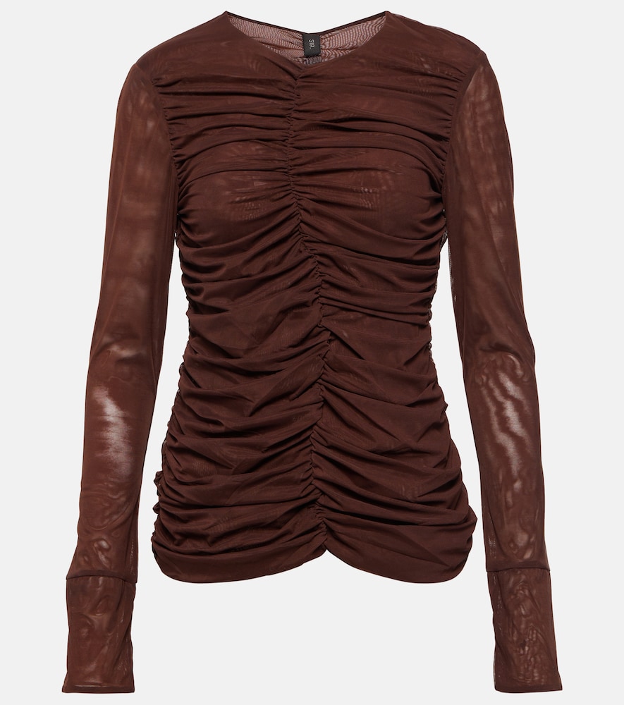 Jacques gathered mesh top