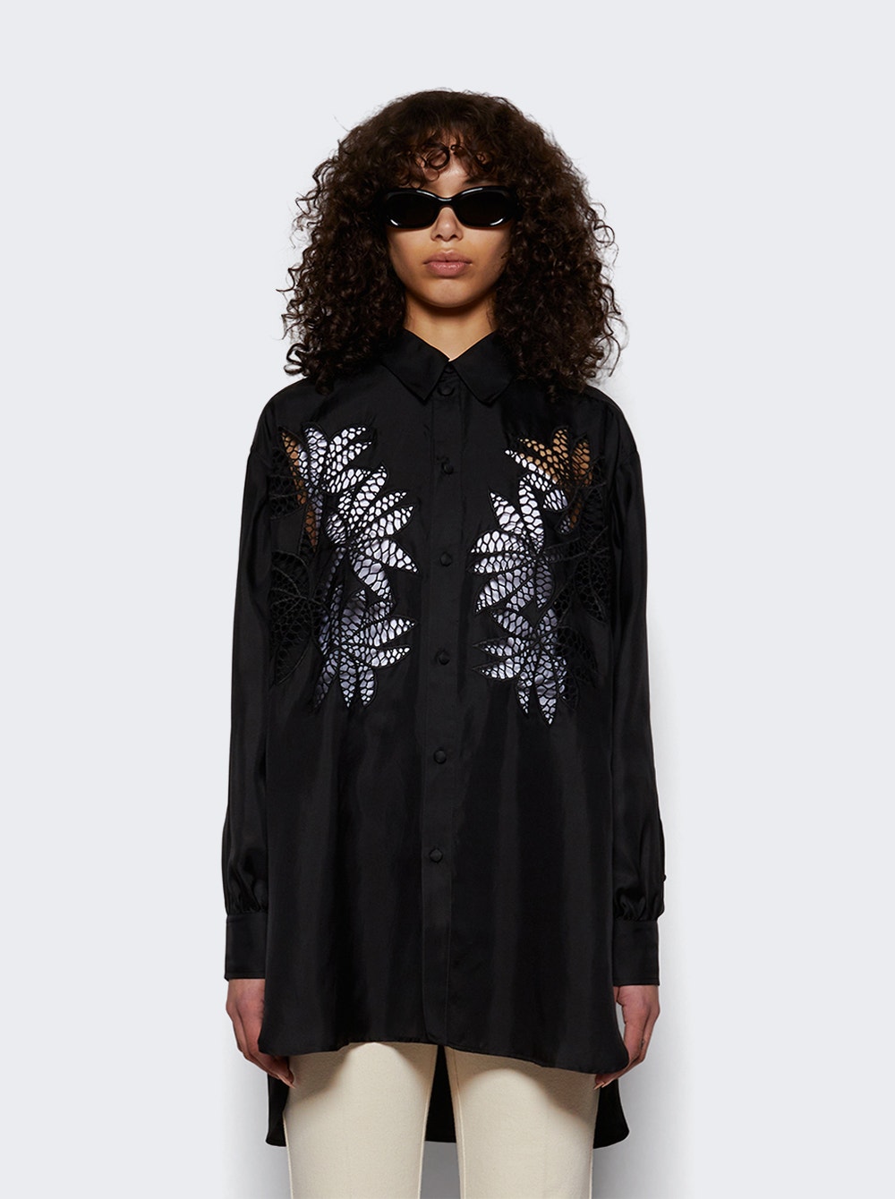 Cut-out detail shirt - Black