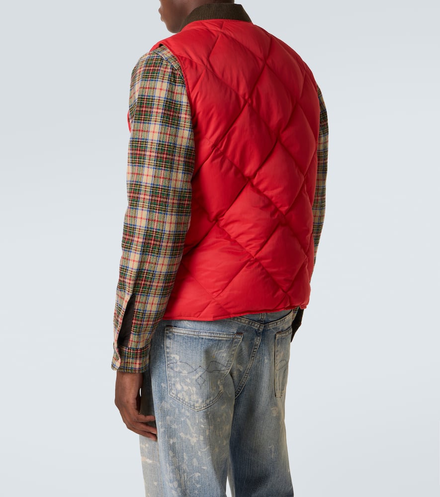 Quilted twill vest
