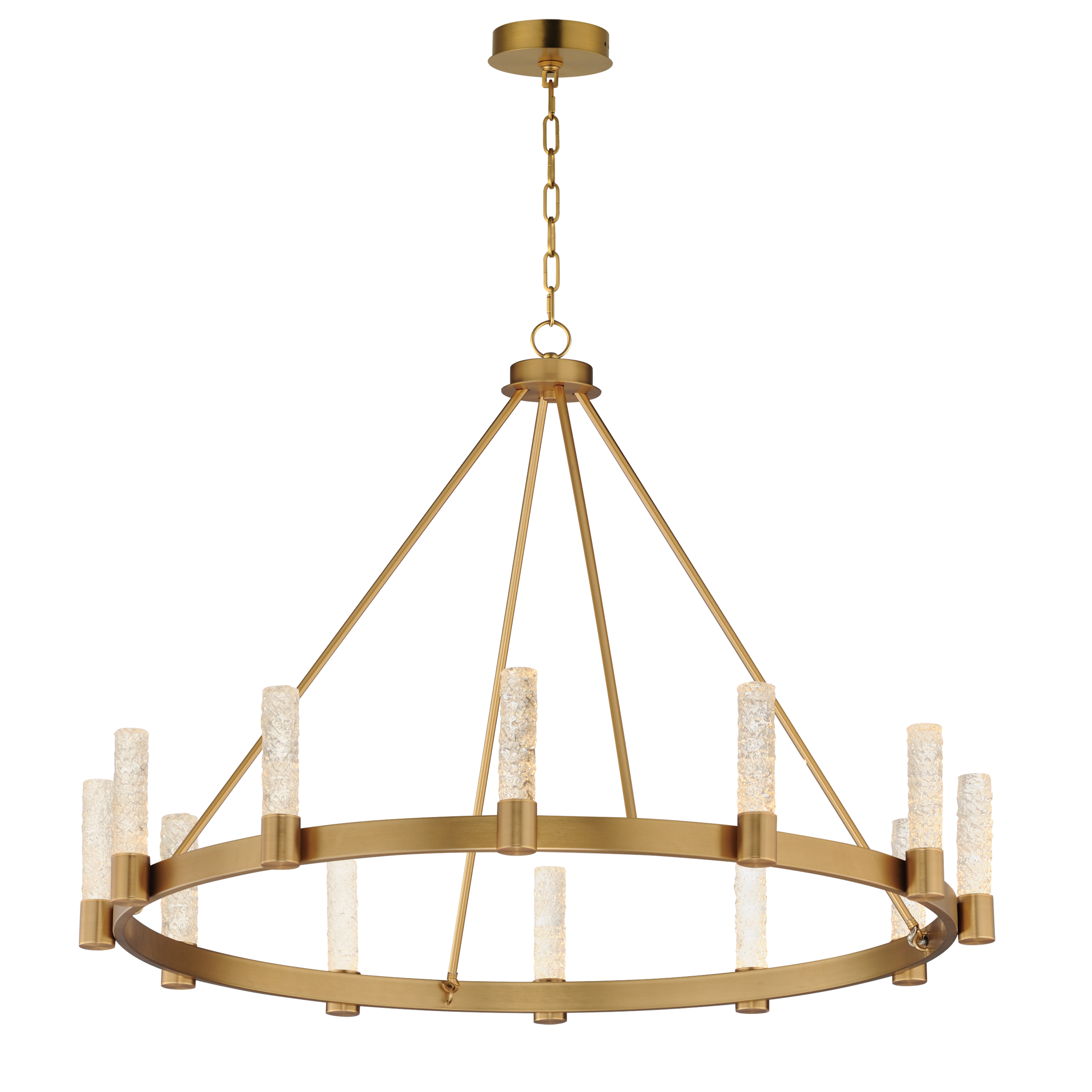 Natural Aged Brass LED Chandelier from the Duchess Collection