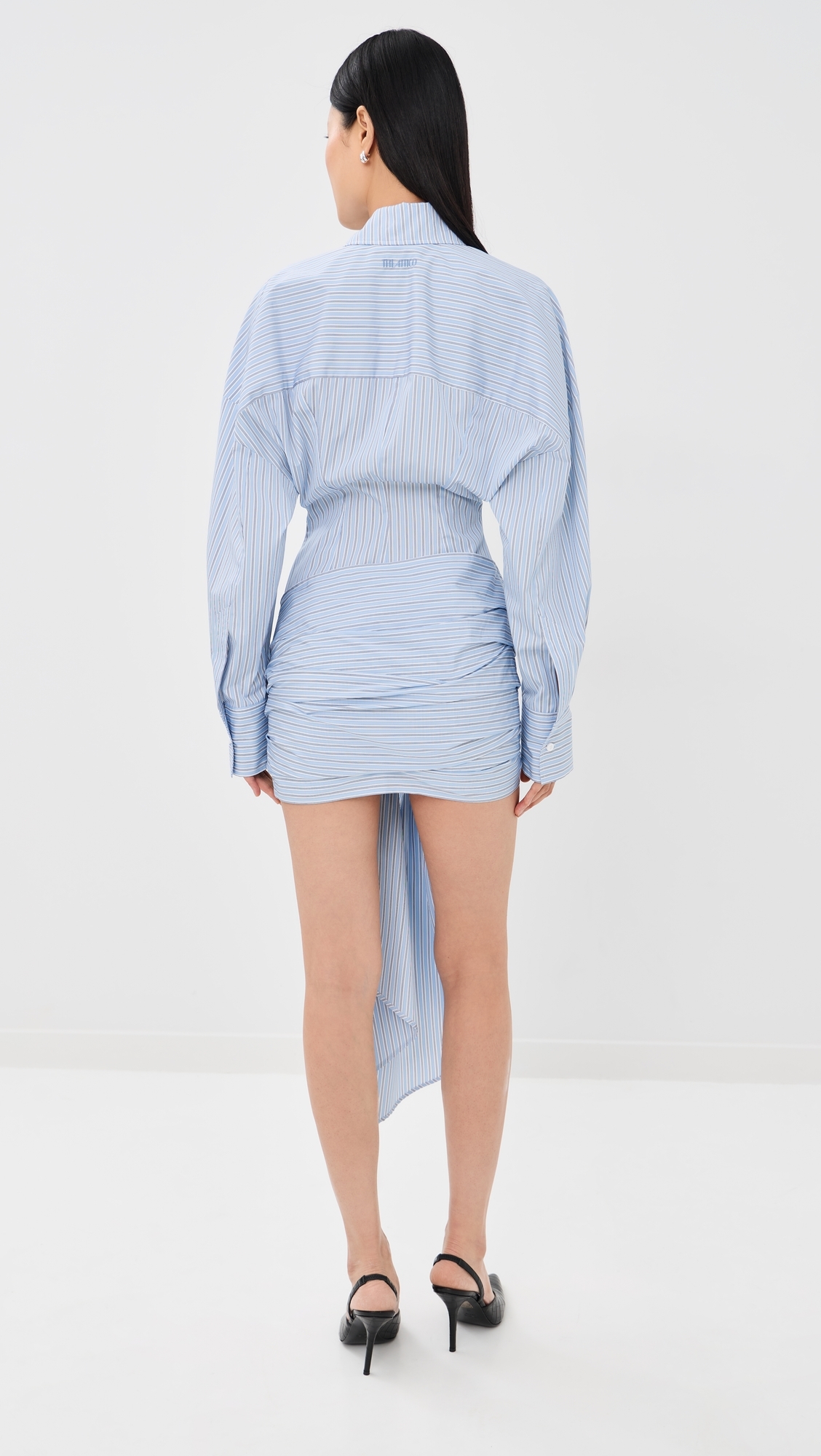 Mini Stripe Shirt Dress Light Blue/White