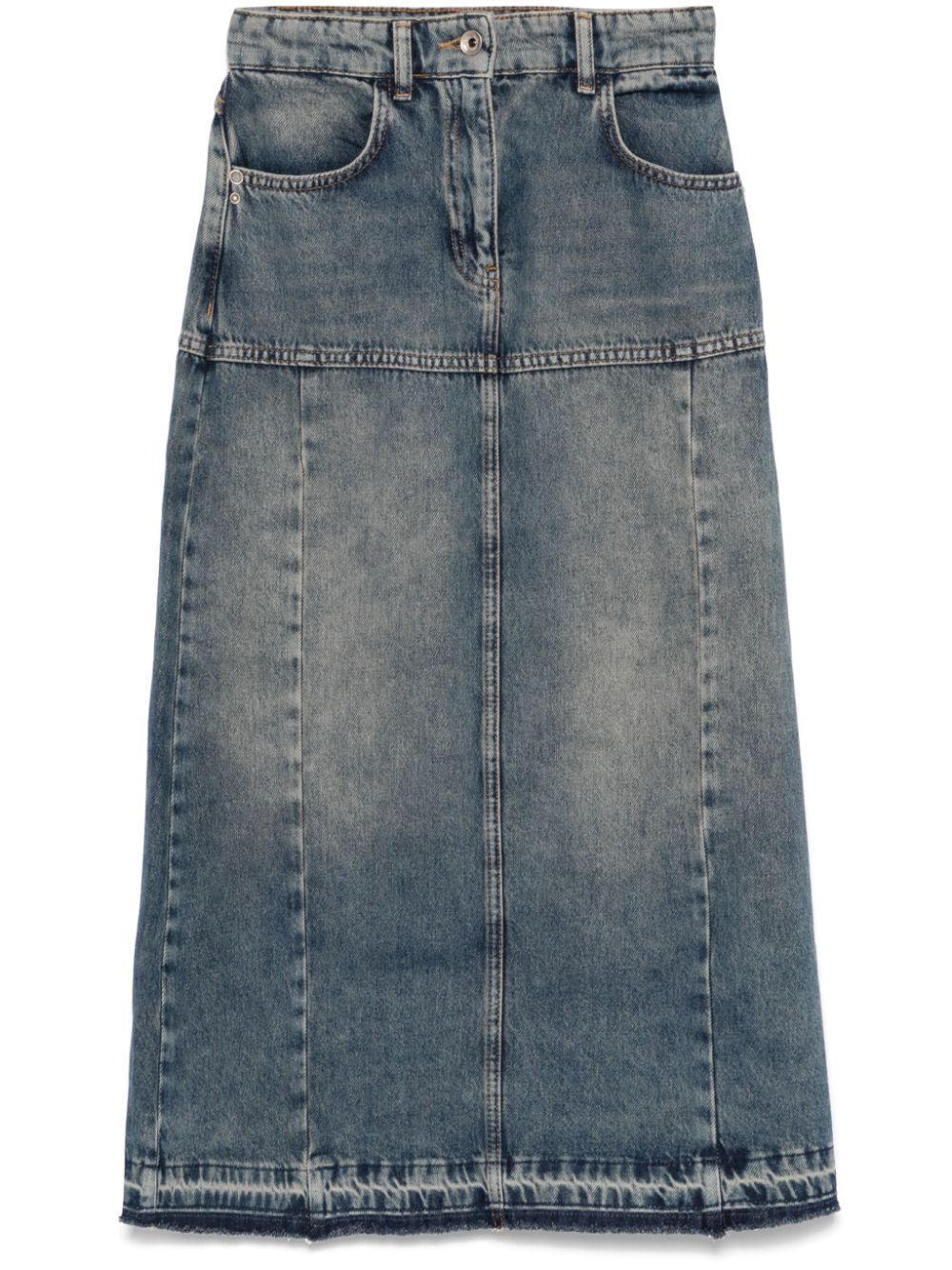 Denim midi skirt - Blue