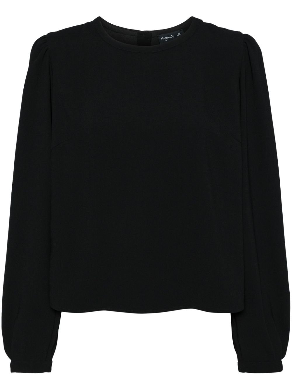 Round neck top - Black