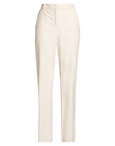 Woman Pants Ivory Size 8 Cotton, Elastane