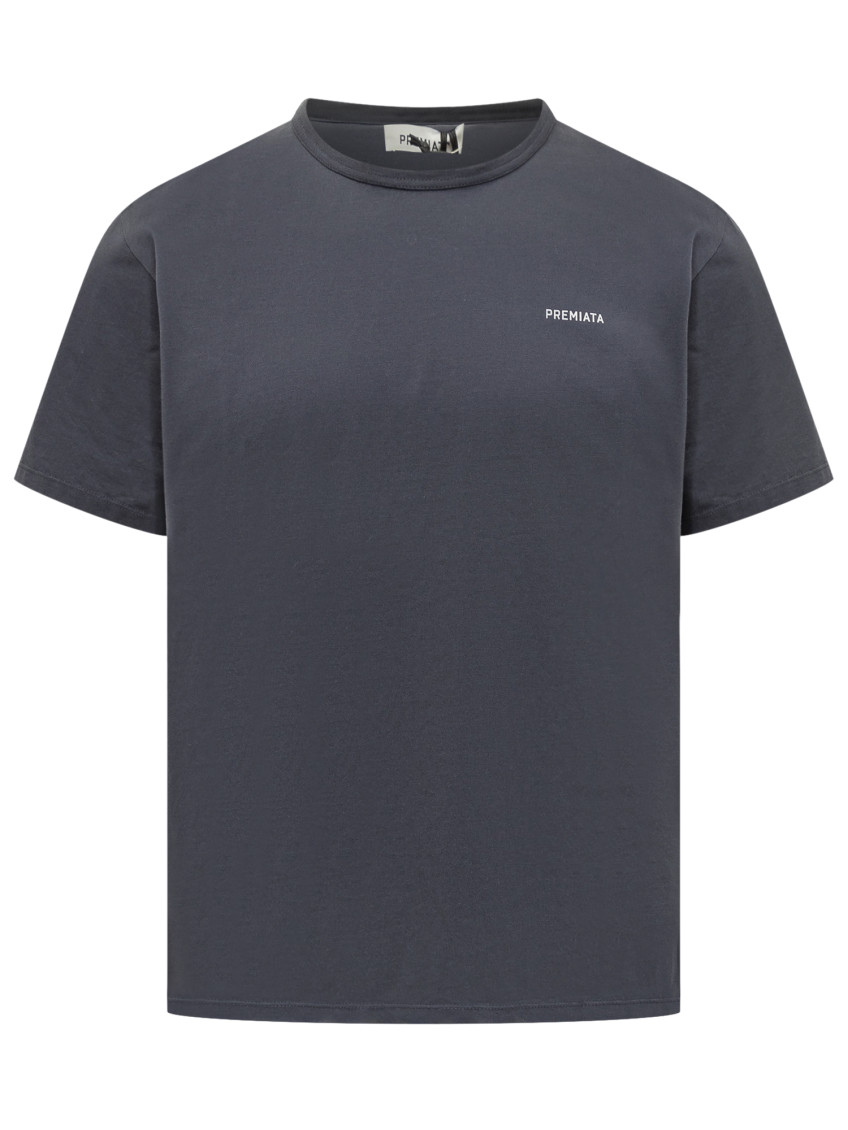 T-Shirt Blue Cotton Short Sleeves - Men