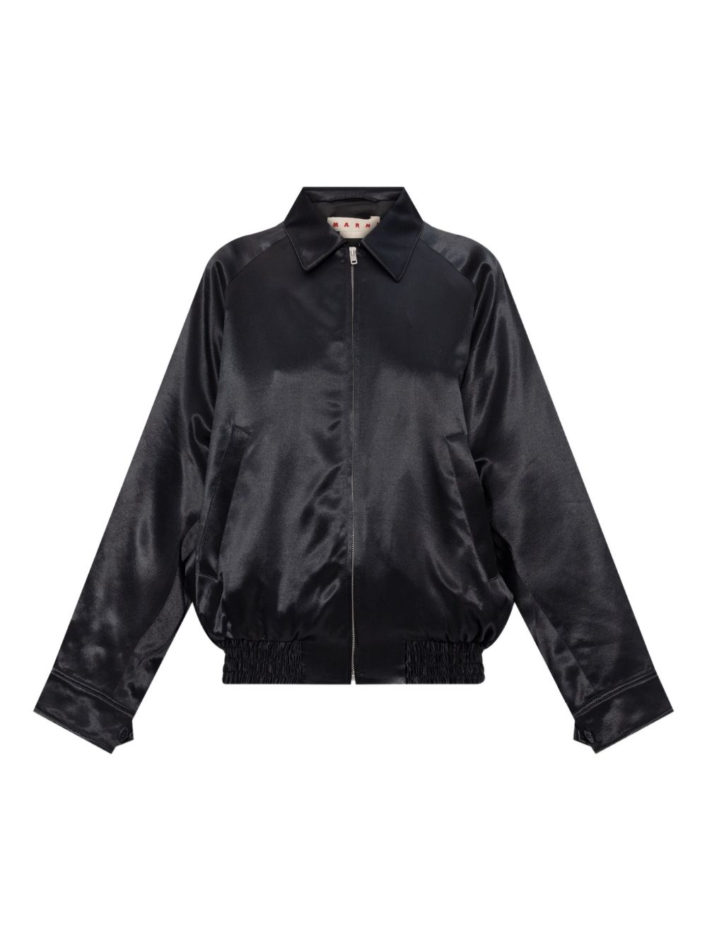 Satin bomber jacket - Black
