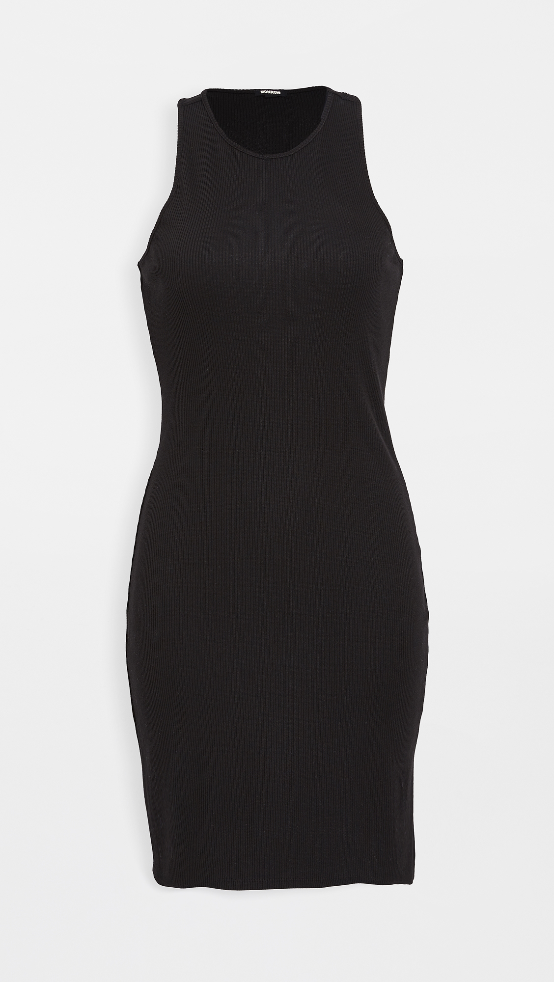 Rib Racer Tank Dress Black