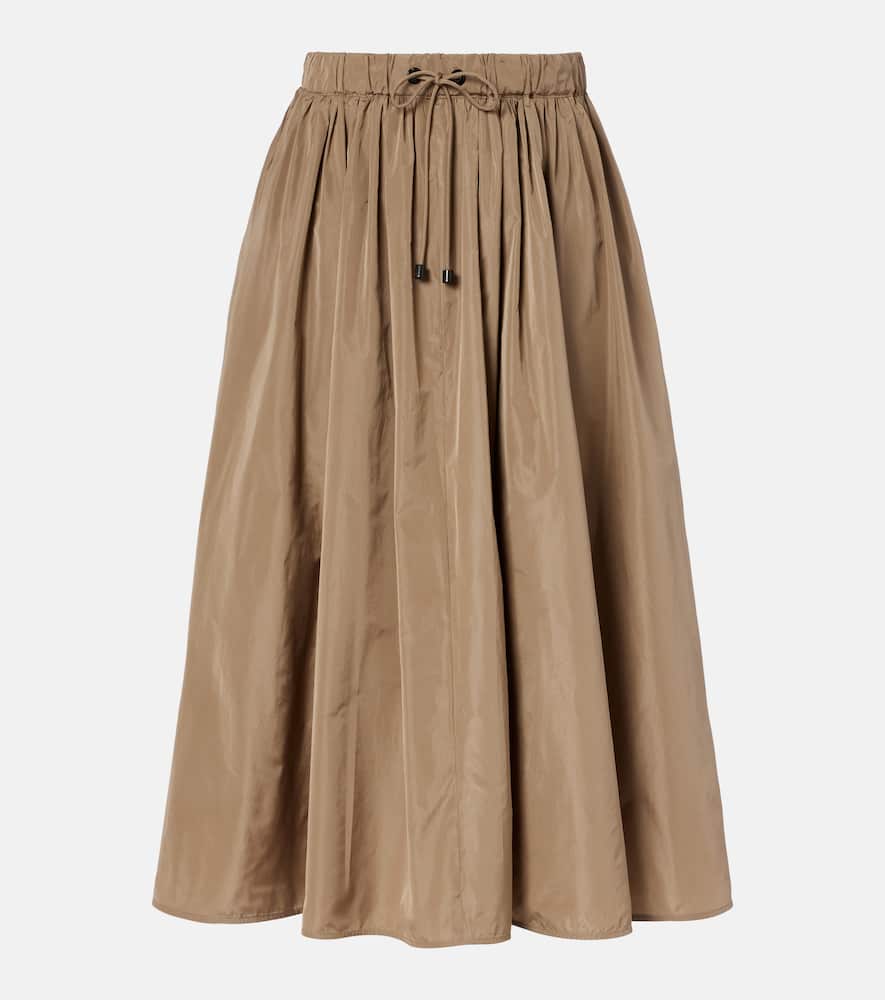 Lonza taffeta midi skirt