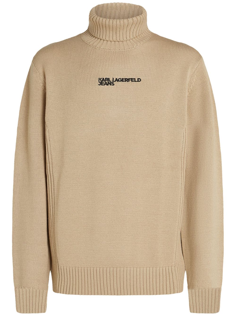 Logo-embroidered sweater - Neutrals