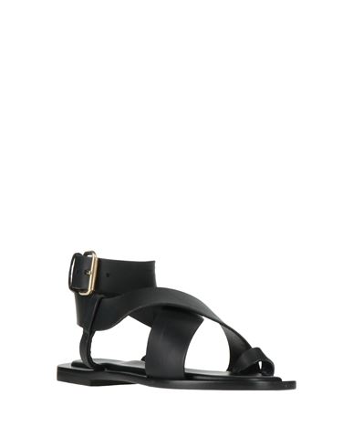 Woman Thong sandal Black Size 11 Leather