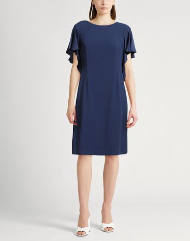 Woman Midi dress Navy Size 8 Acetate, Viscose