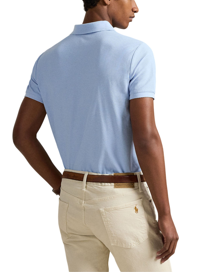 Blue Shirt Collar Polo