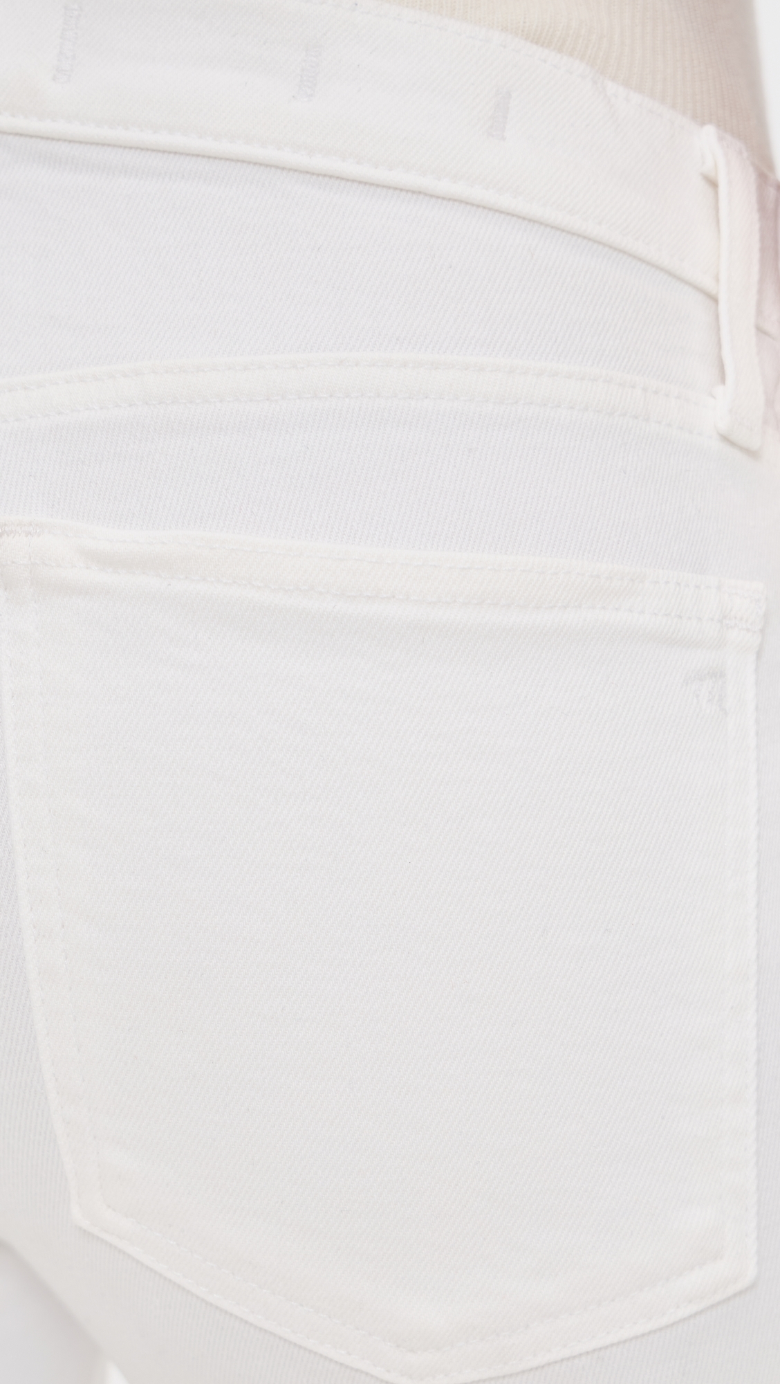 Maternity Stretch Flare Crop Jeans Tile White