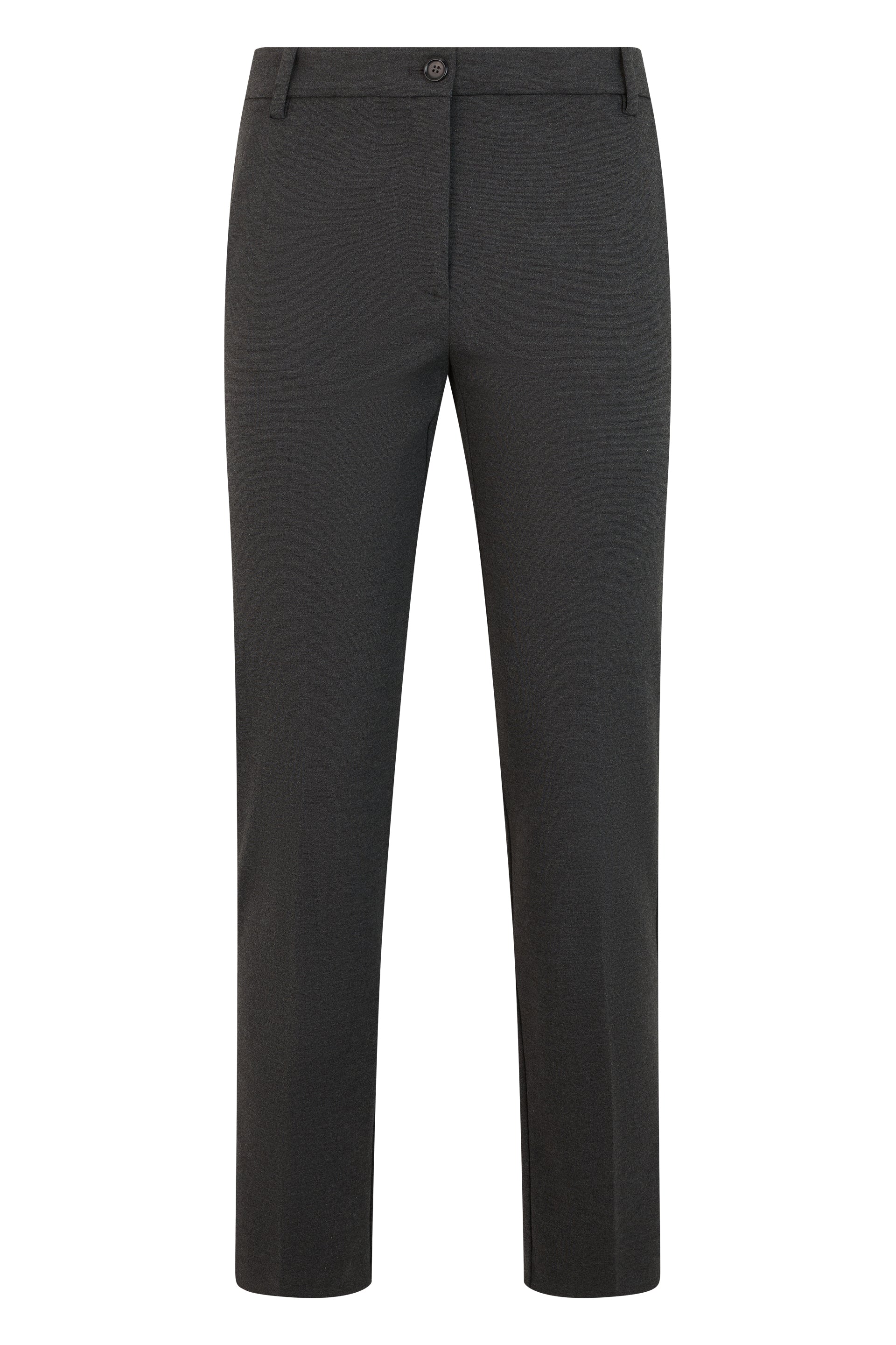 Slim Fit Trousers with Elastic Waist and Slight Flare