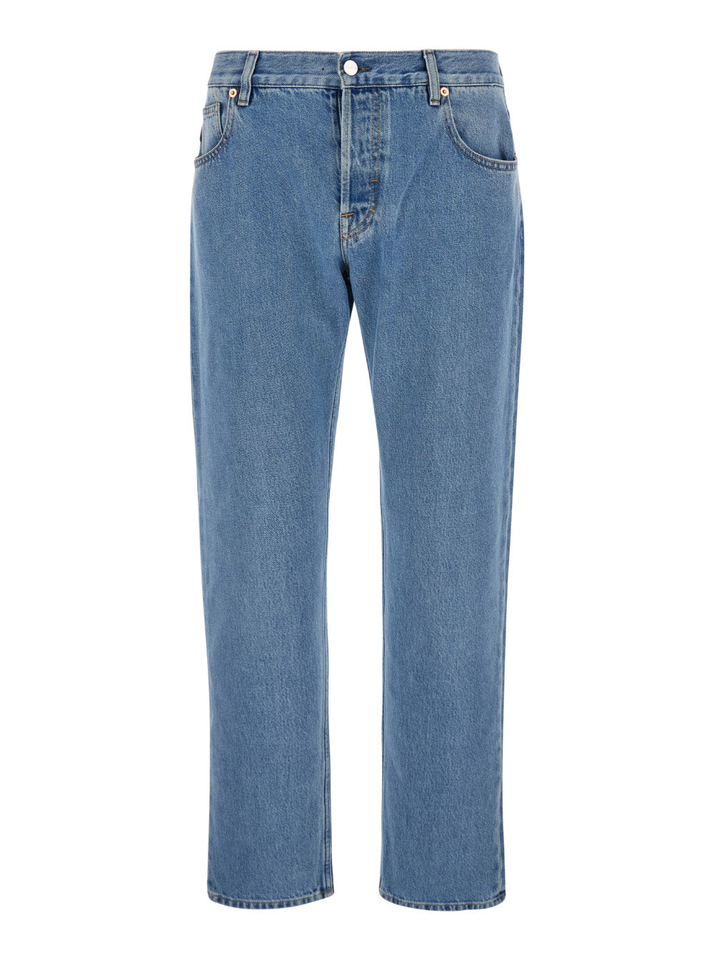 Washed Denim Jeans — Blue
