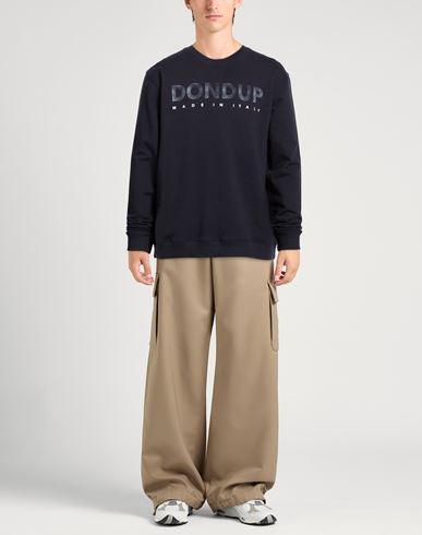 Man Sweatshirt Midnight blue Size M Cotton, Elastane