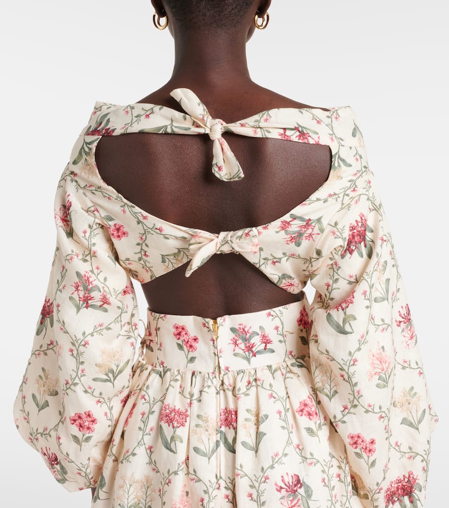 Agua by Agua Bendita Floral linen top