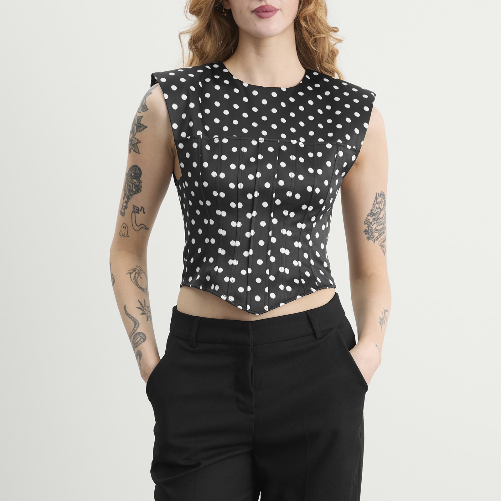 Women's Corset Top in Black