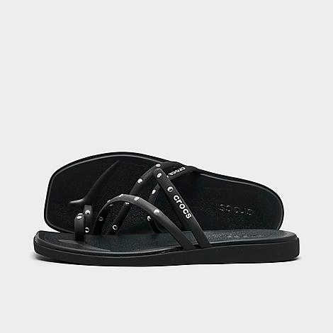 Women's Miami Studded Toe Loop Sandals in Black Stud
