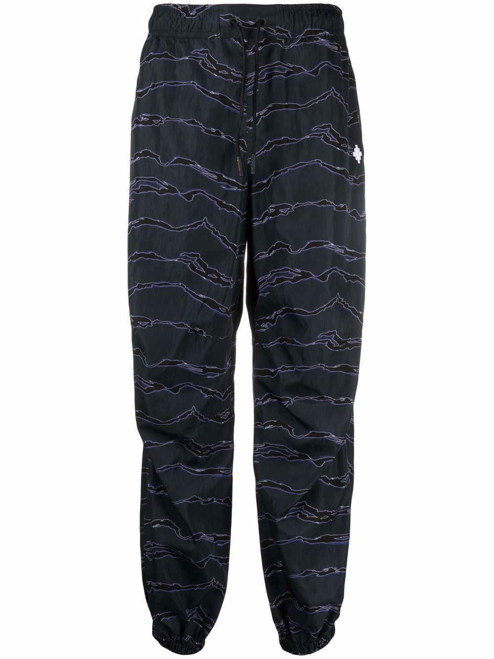 Graphic-print track pants - Blue