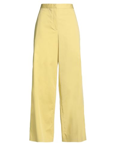Woman Pants Mustard Size 6 Cotton, Elastane