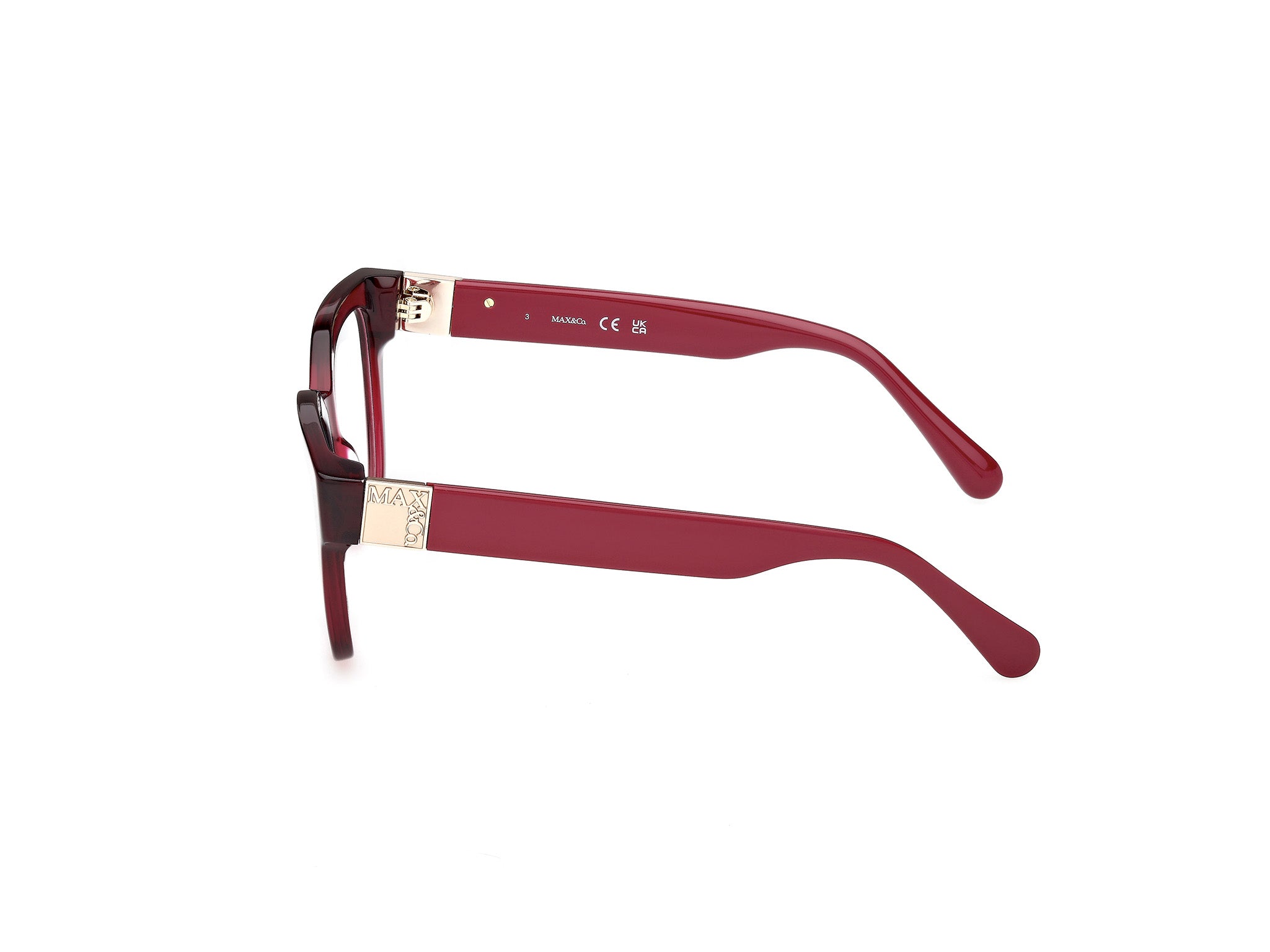 MAX&Co Mujer MAX&Co MO5193 069 Monturas ópticas Acetato Burdeos Cuadrada Norma