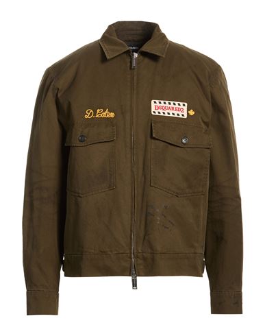 Man Jacket Military green Size 36 Cotton