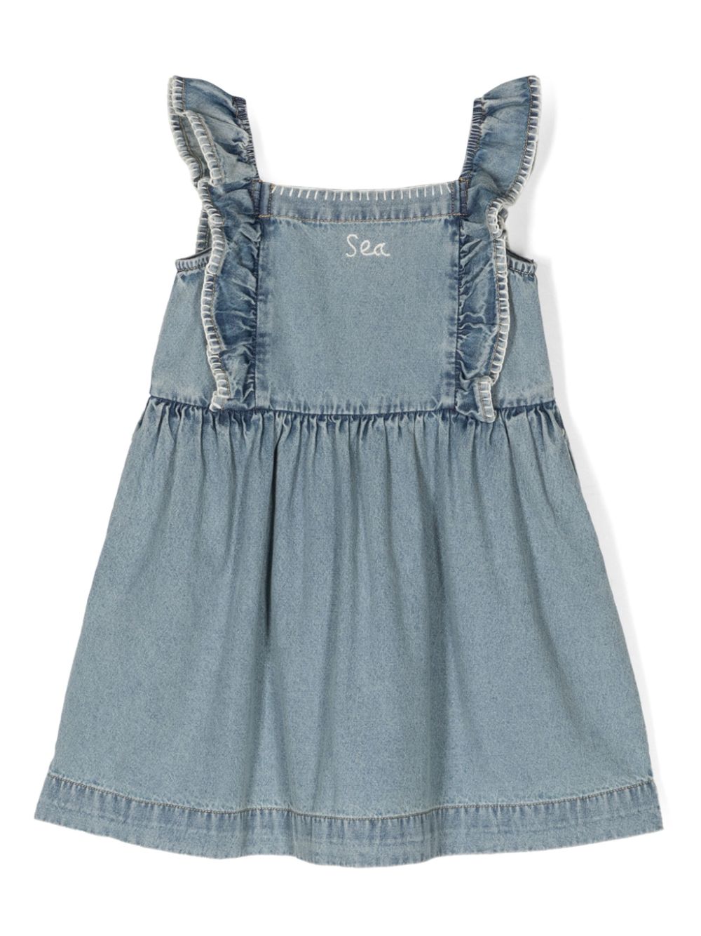 Marion denim flared dress - Blue