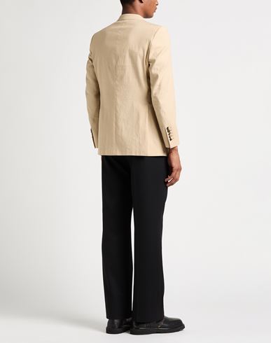 Man Blazer Sand Size 40 Linen, Cotton, Elastomultiester