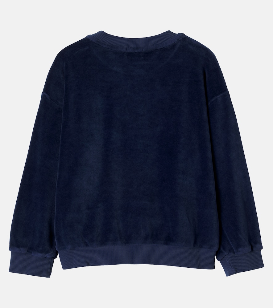 Rai cotton-blend velvet sweatshirt