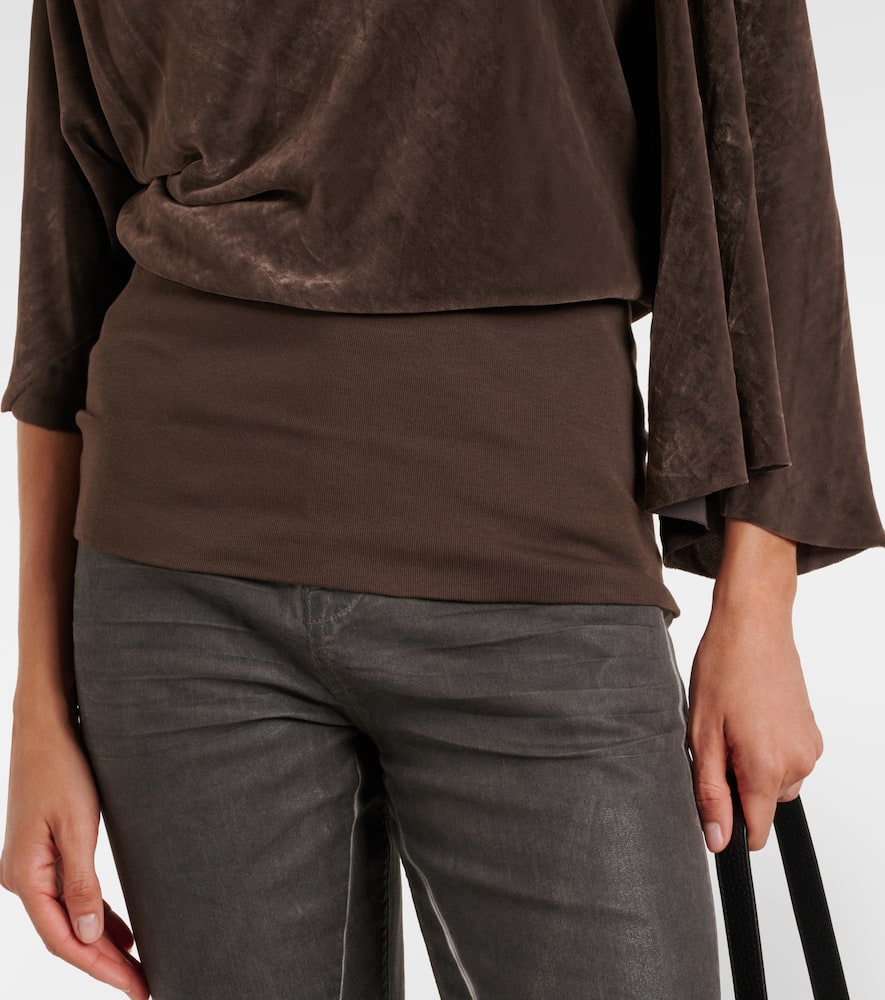 Draped crêpe top