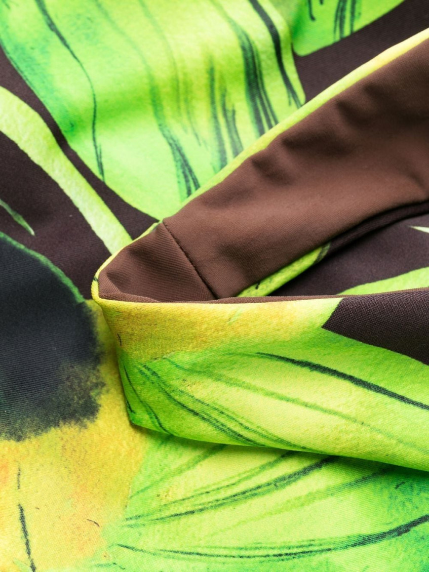 0-0-0 floral-print swimsuit - Green