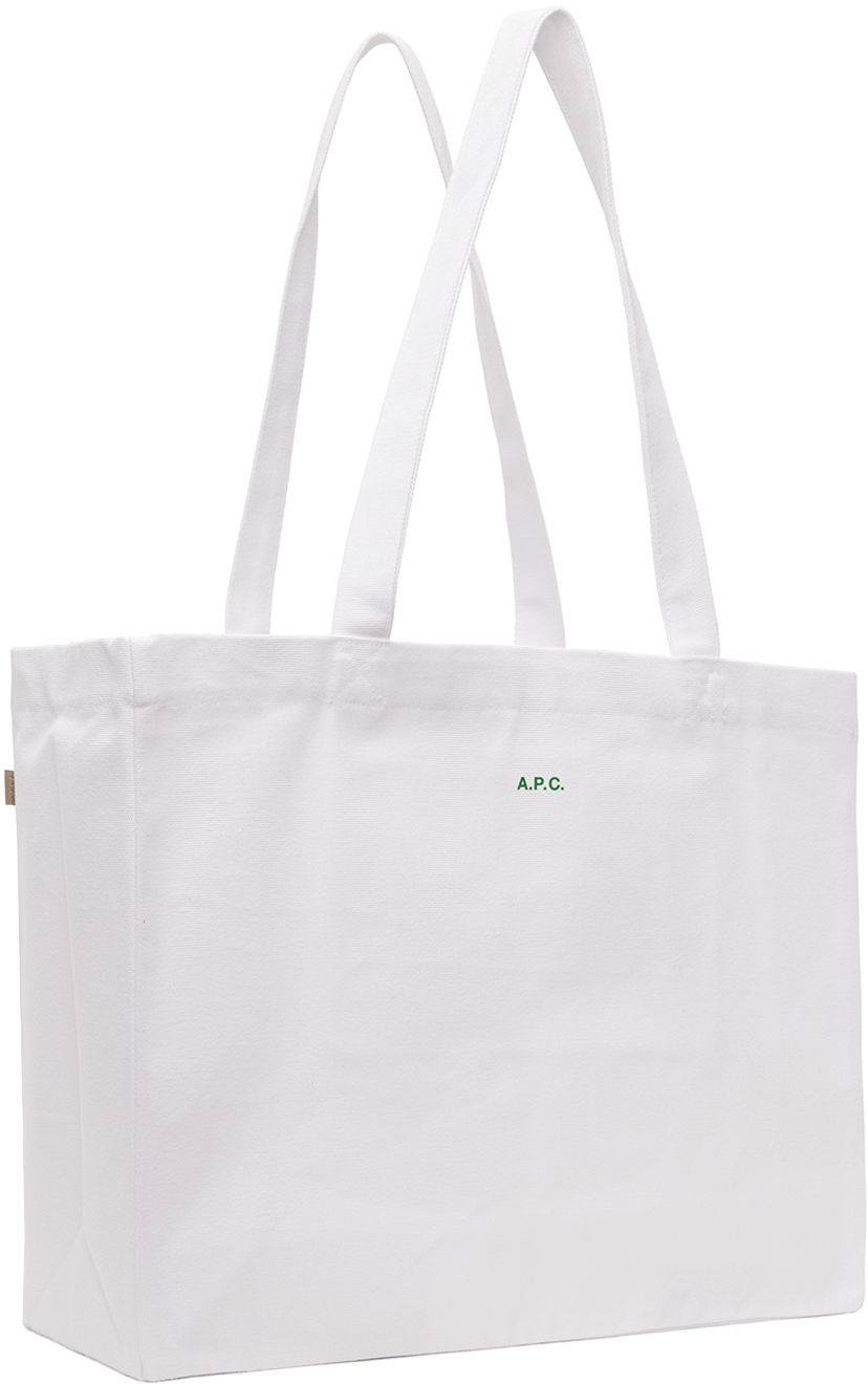 A. P.C. White JJJJound Edition 'Hôtel Souvenirs' Tote